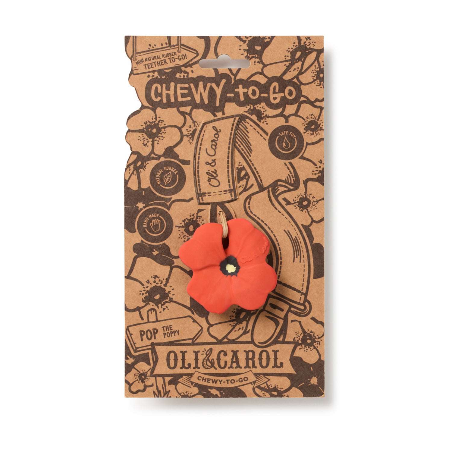 Pop the Poppy Mini Baby Teether - Oli&Carol