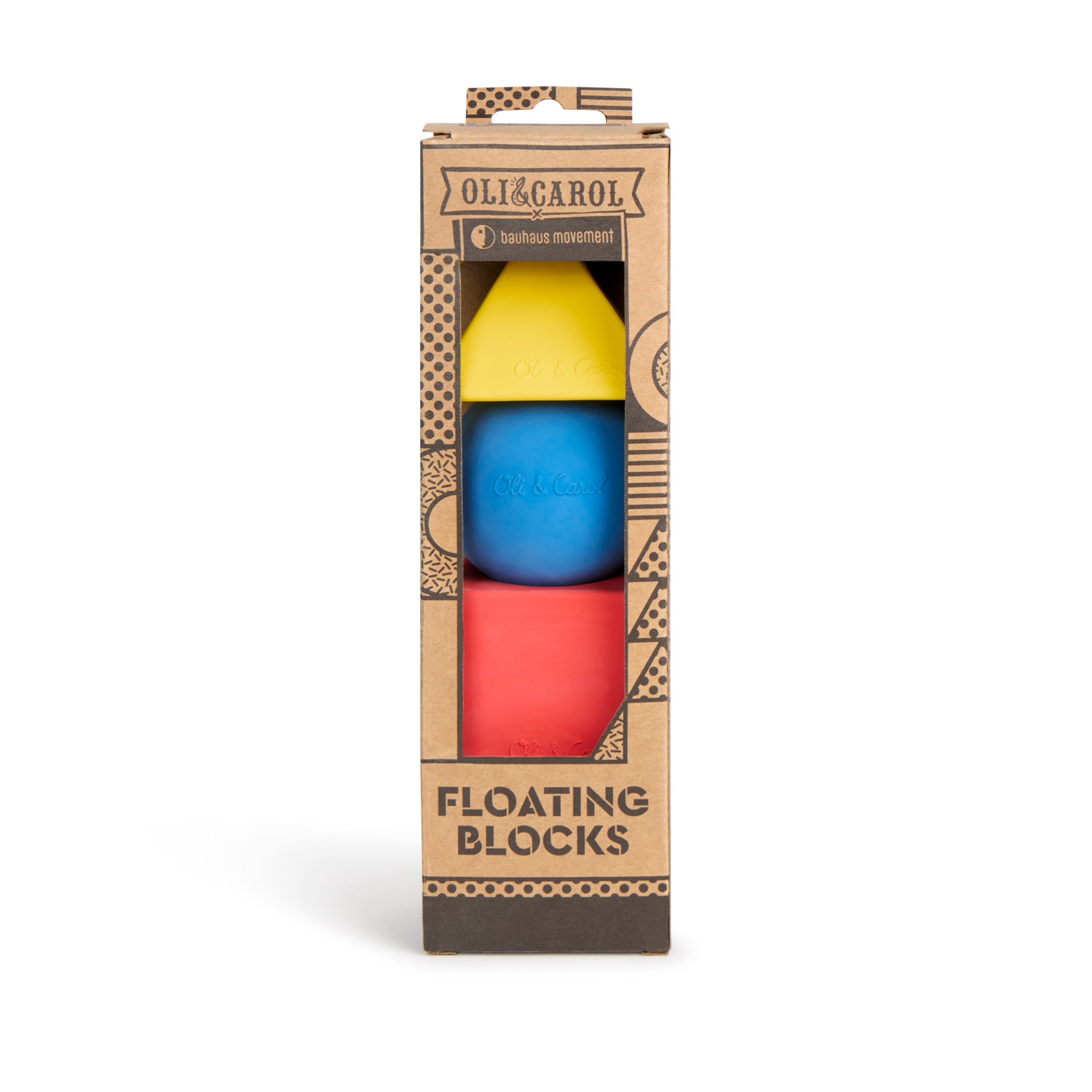 3 Geometric Figures Basic Colors Baby Stacking Toy Blocks - Oli&Carol