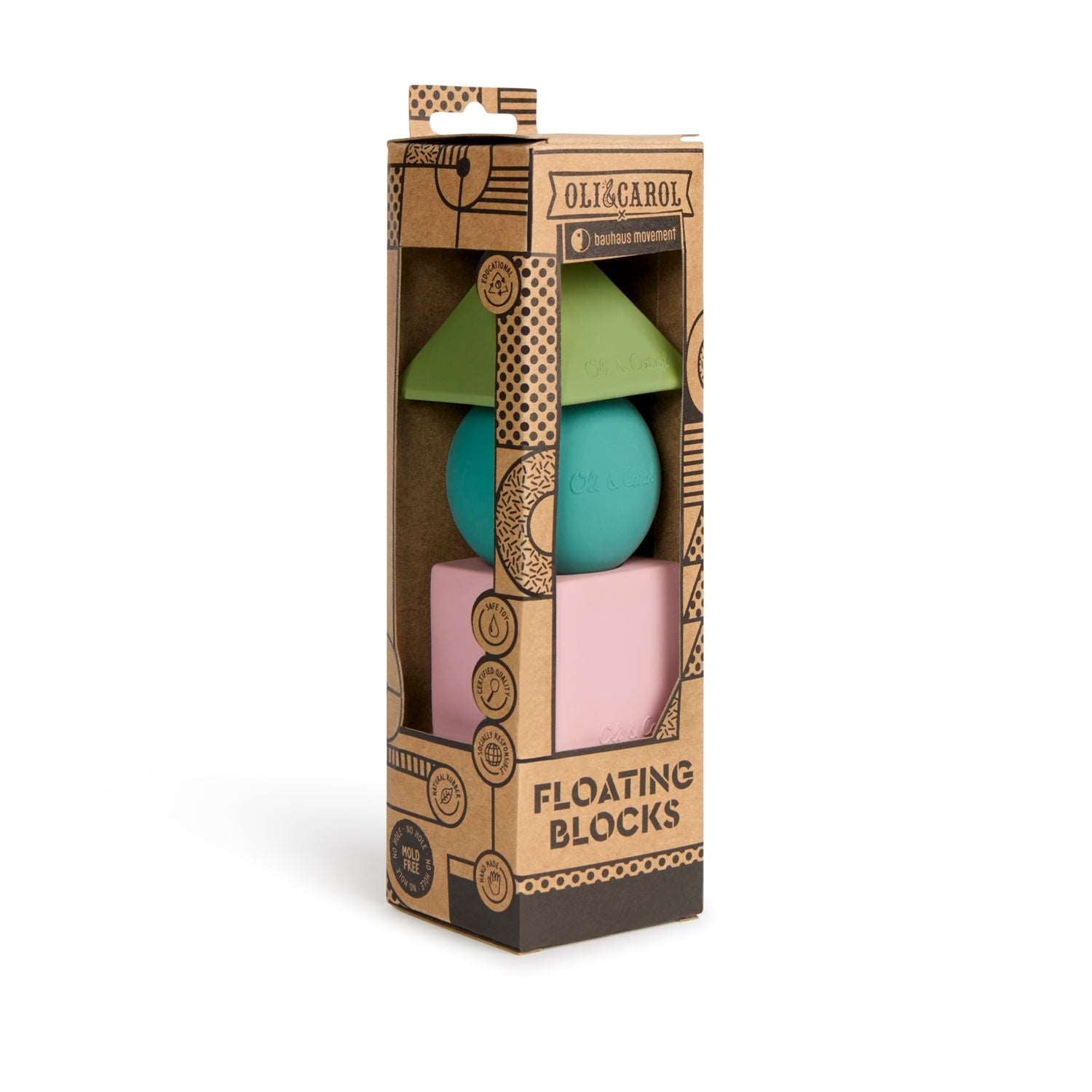 Floating Blocks Soft Colors Baby Teether - Oli&Carol