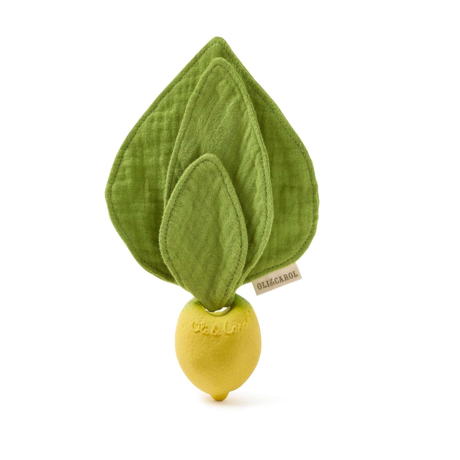 Oli & Carol John Lemon Mini Doudou - Jouet Naturel Caoutchouc Hévéa