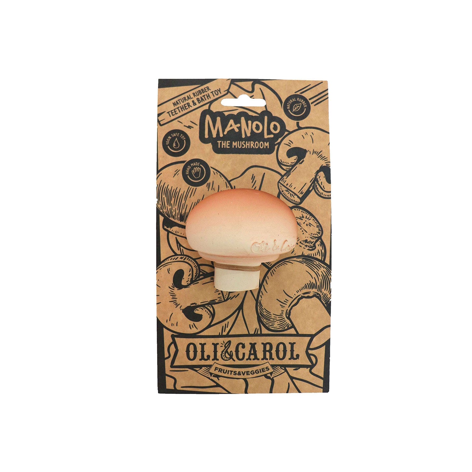 Manolo the Mushroom Baby Teether - Oli&Carol