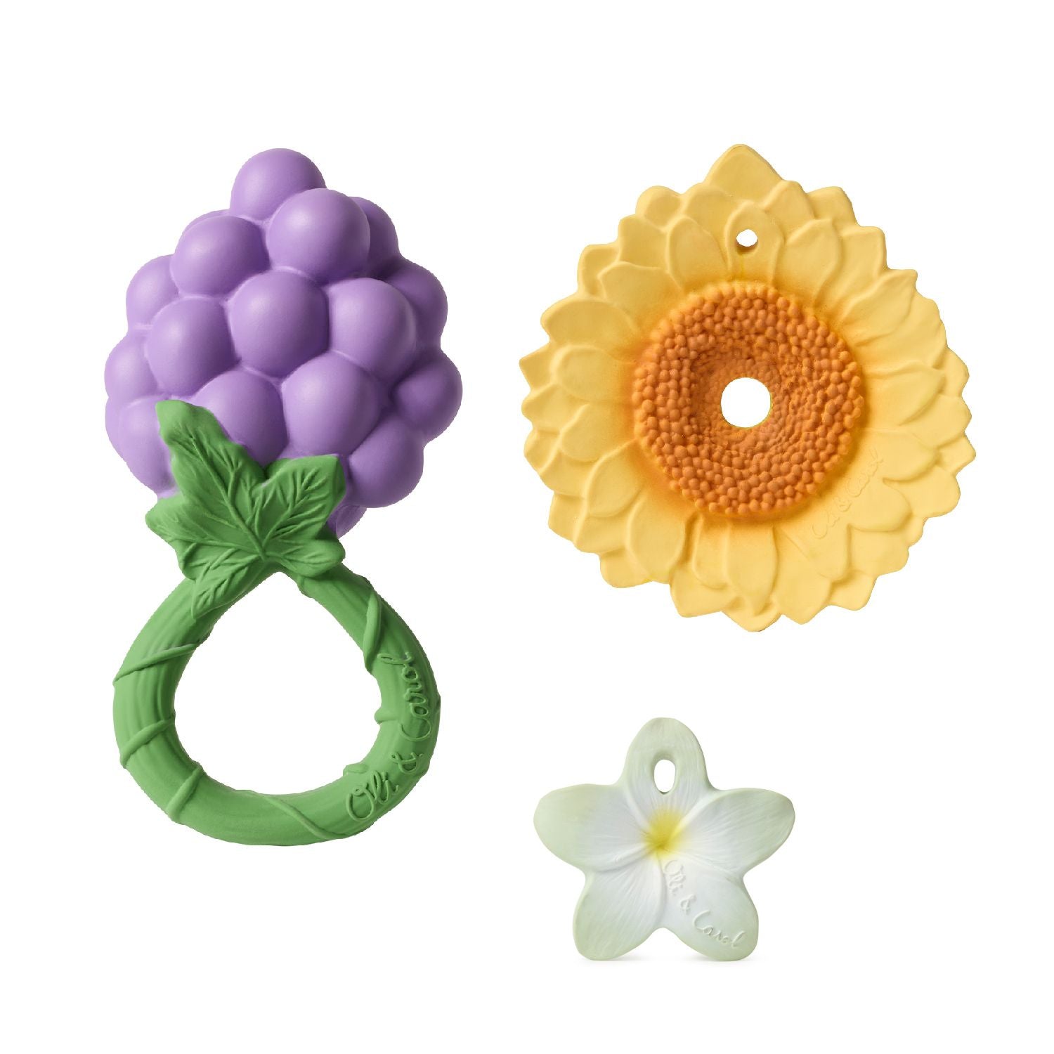 Baby Gift Set Teether + Rattle + Mini Teether - Oli&Carol