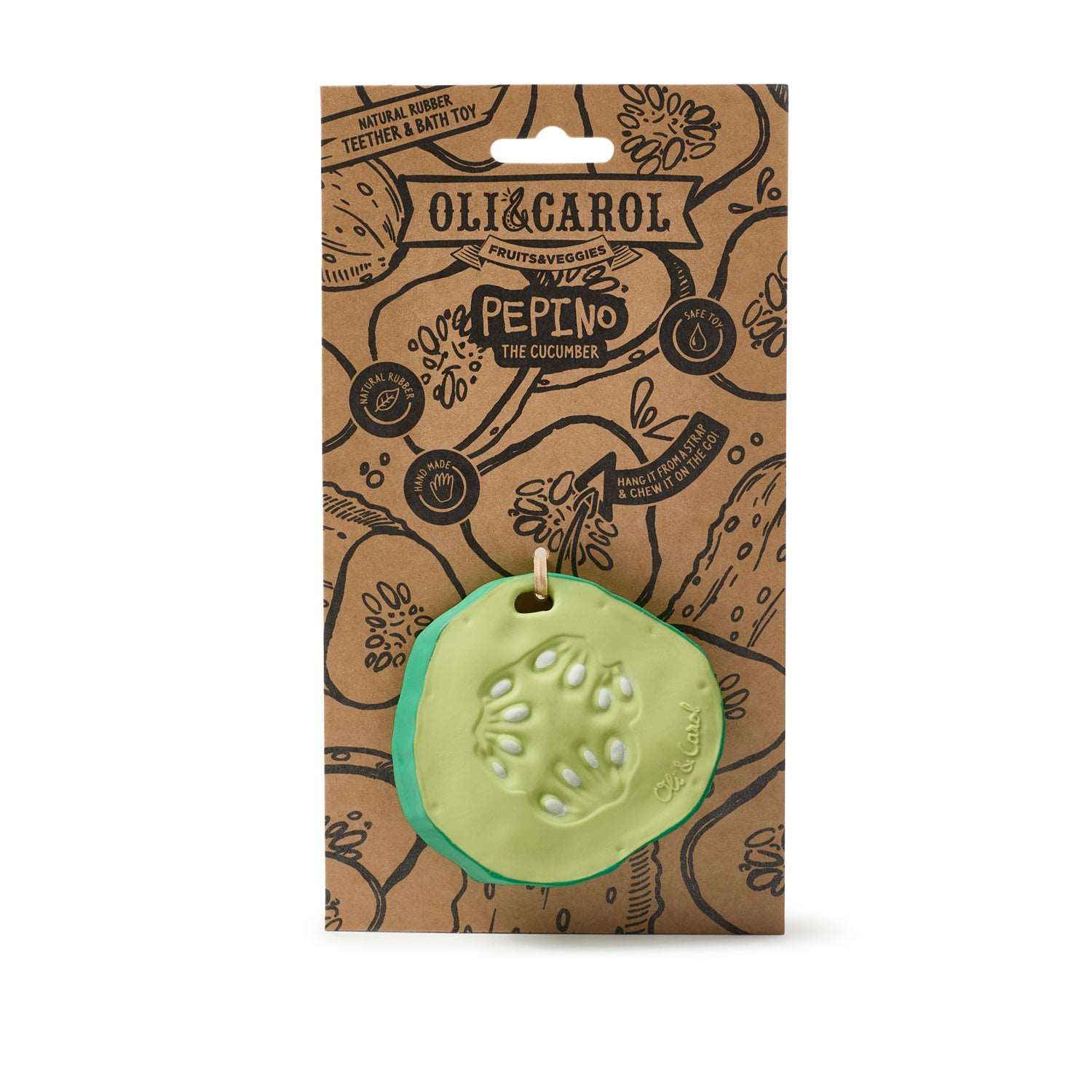 Pepino the Cucumber Baby Teether - Oli&Carol