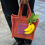 Fabric Handbag Orange Cell - Oli&Carol