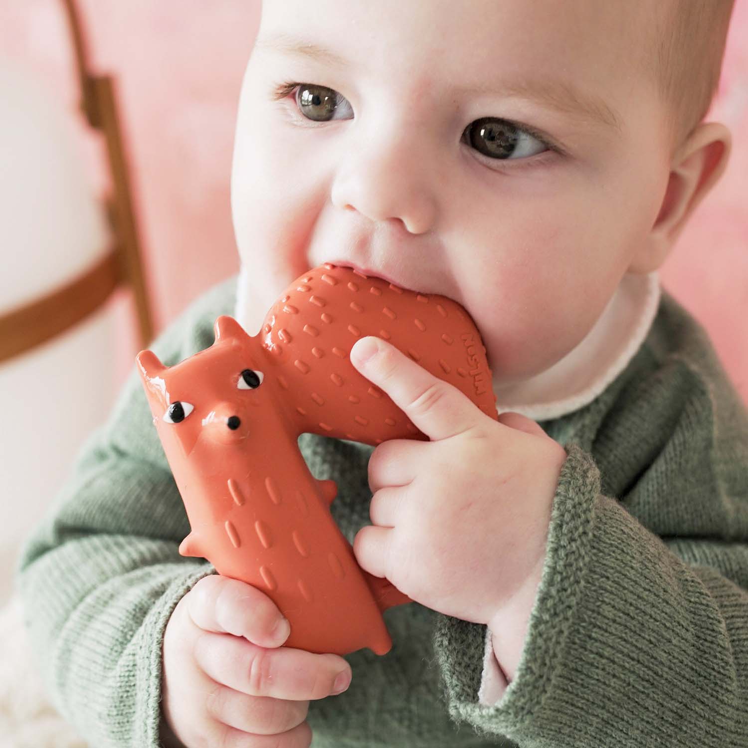 Cyril Squirrel Fox Baby Teether - Oli&Carol