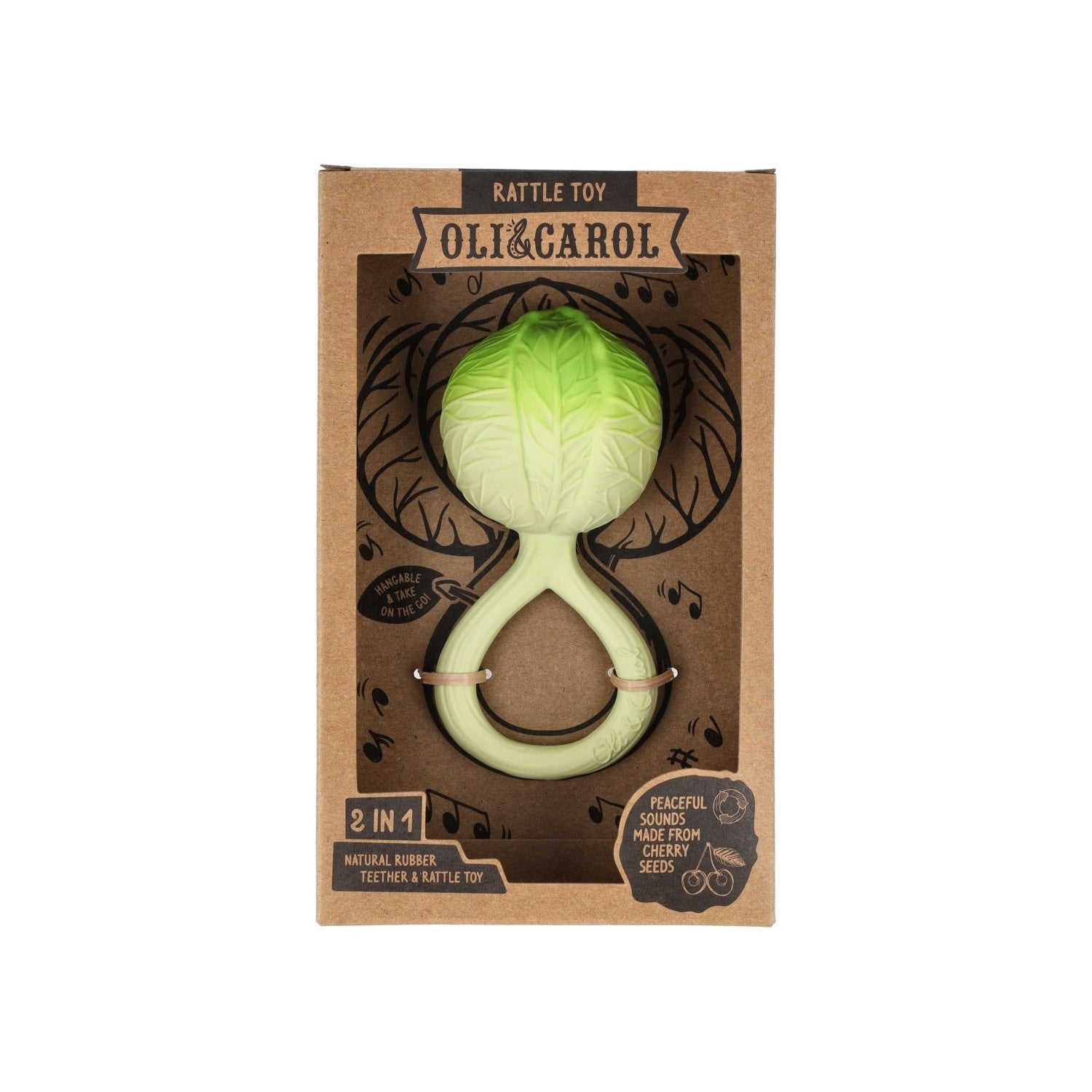 Green Cabbage Rattle Toy - Oli&Carol