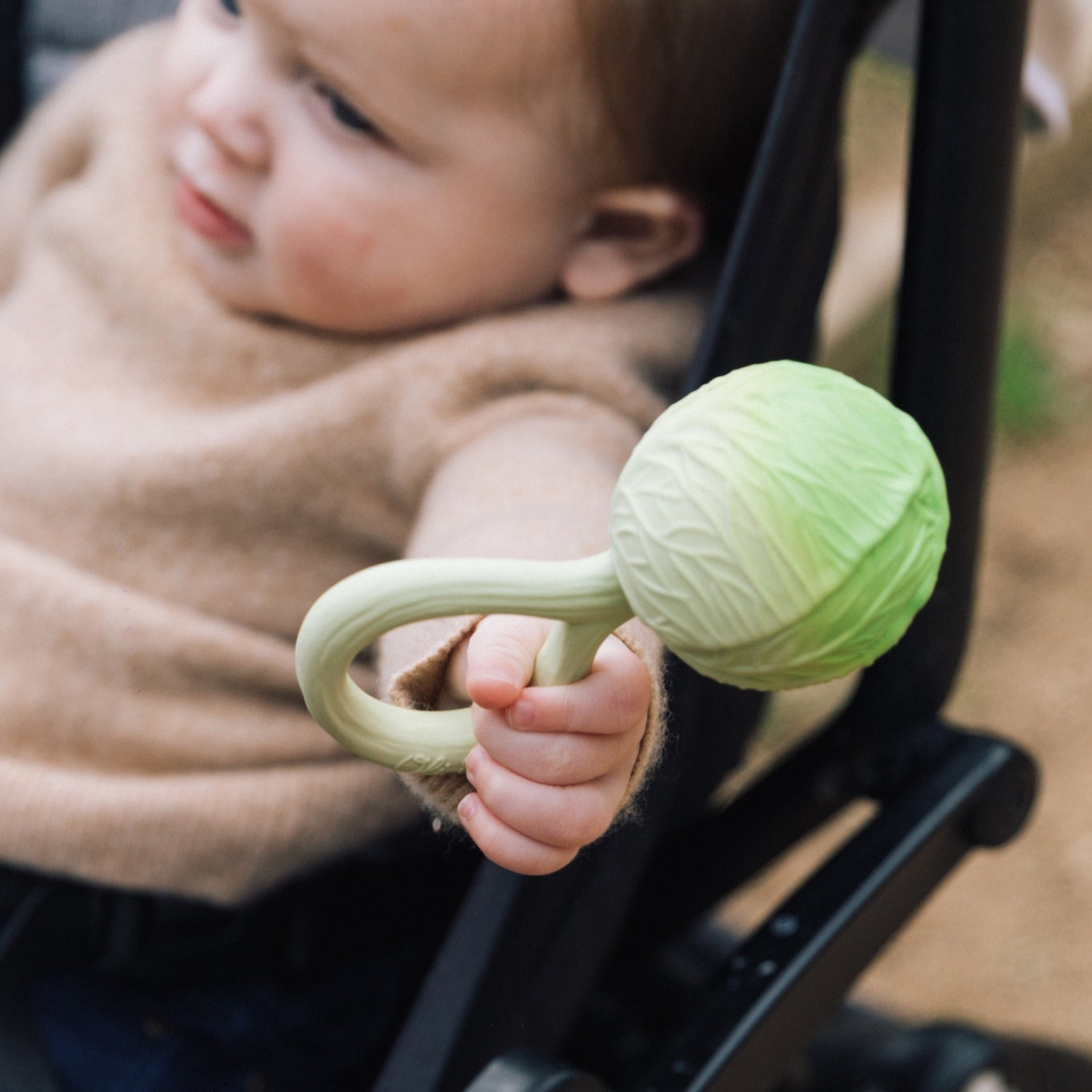 Green Cabbage Rattle Toy - Oli&Carol