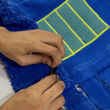 Fabric Handbag Blue Cell - Oli&Carol