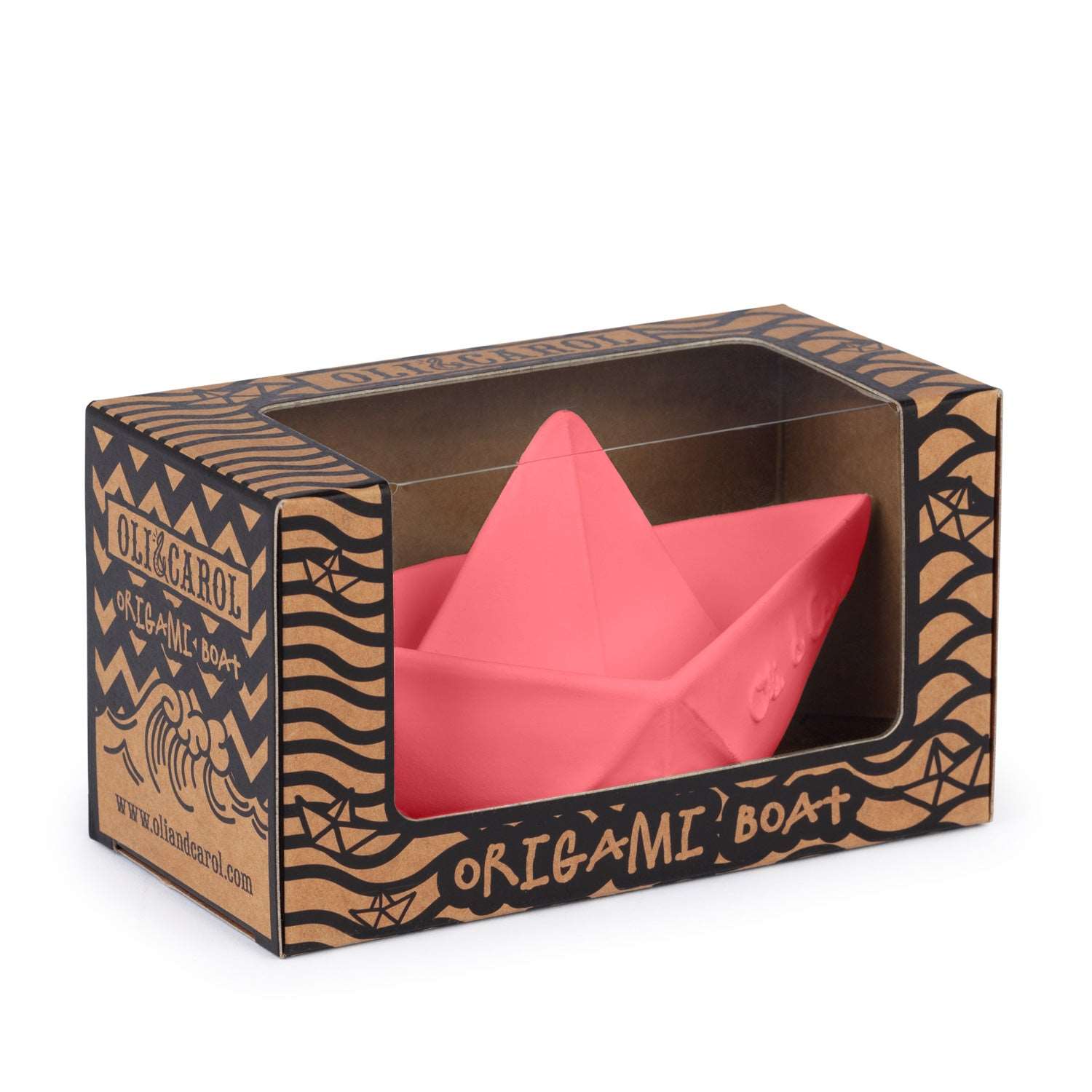 Origami Boat Pink Bath Toy