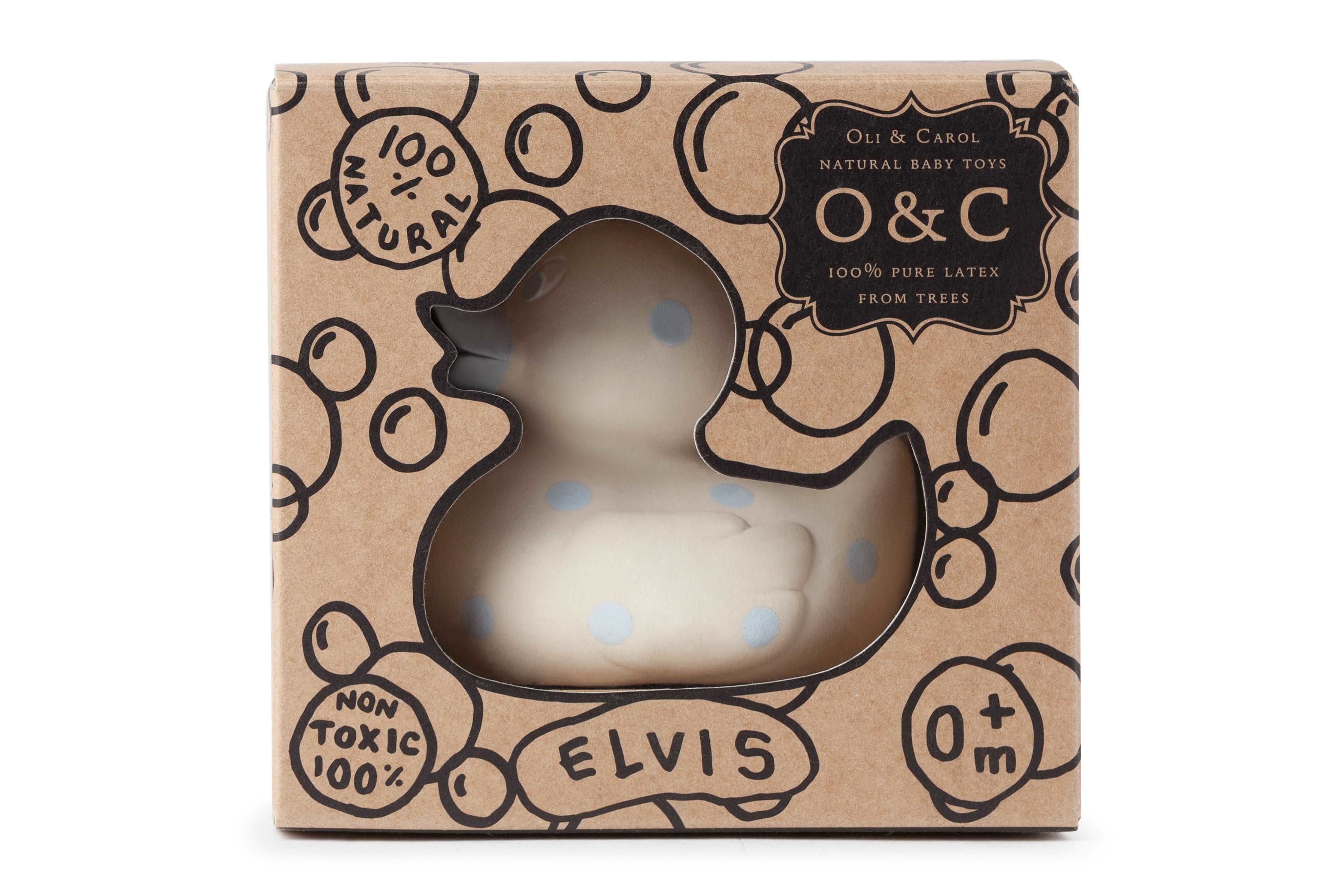 Elvis the Duck Dots Blue Bath Toy - Oli&Carol
