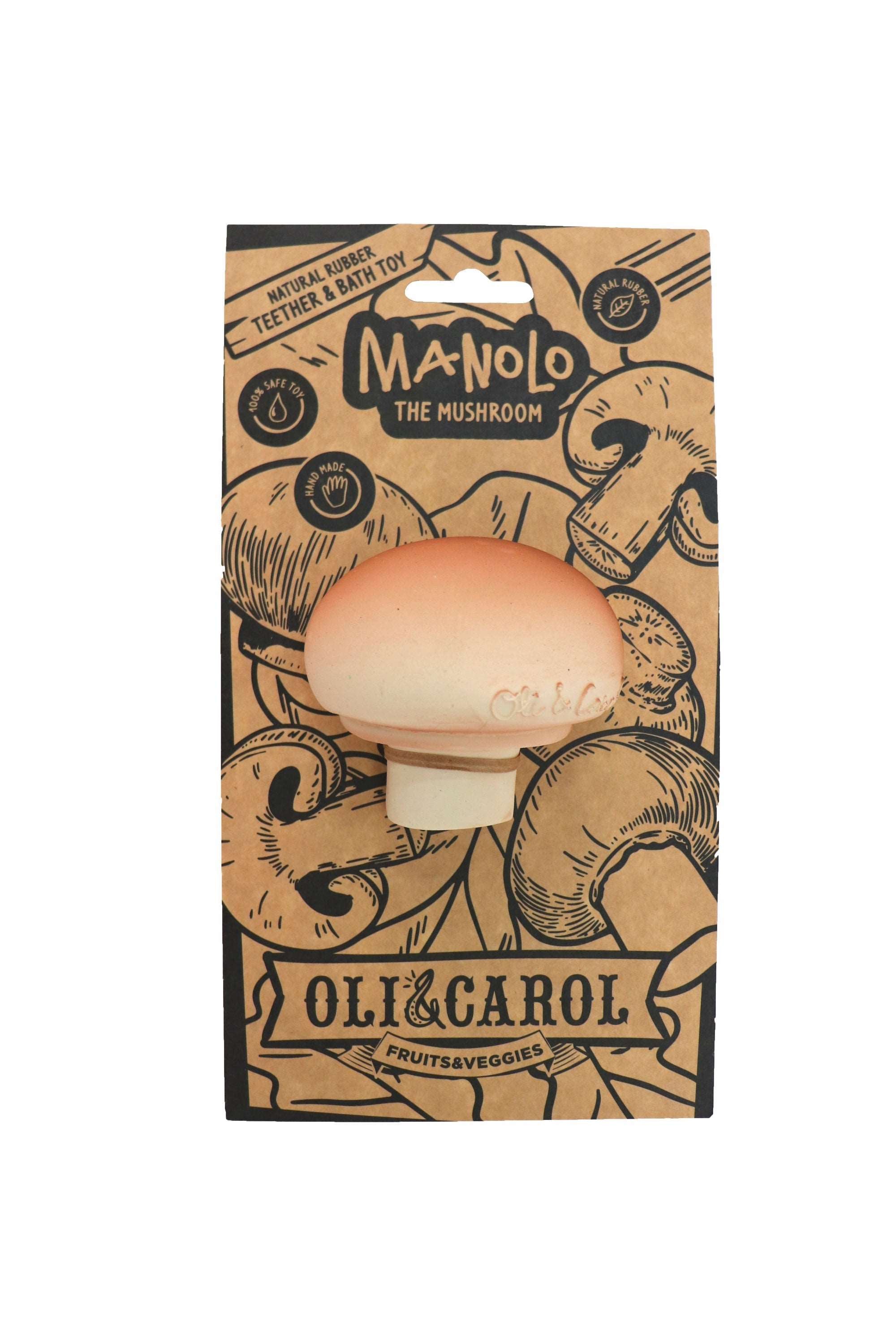 Manolo the Mushroom Baby Teether - Oli&Carol