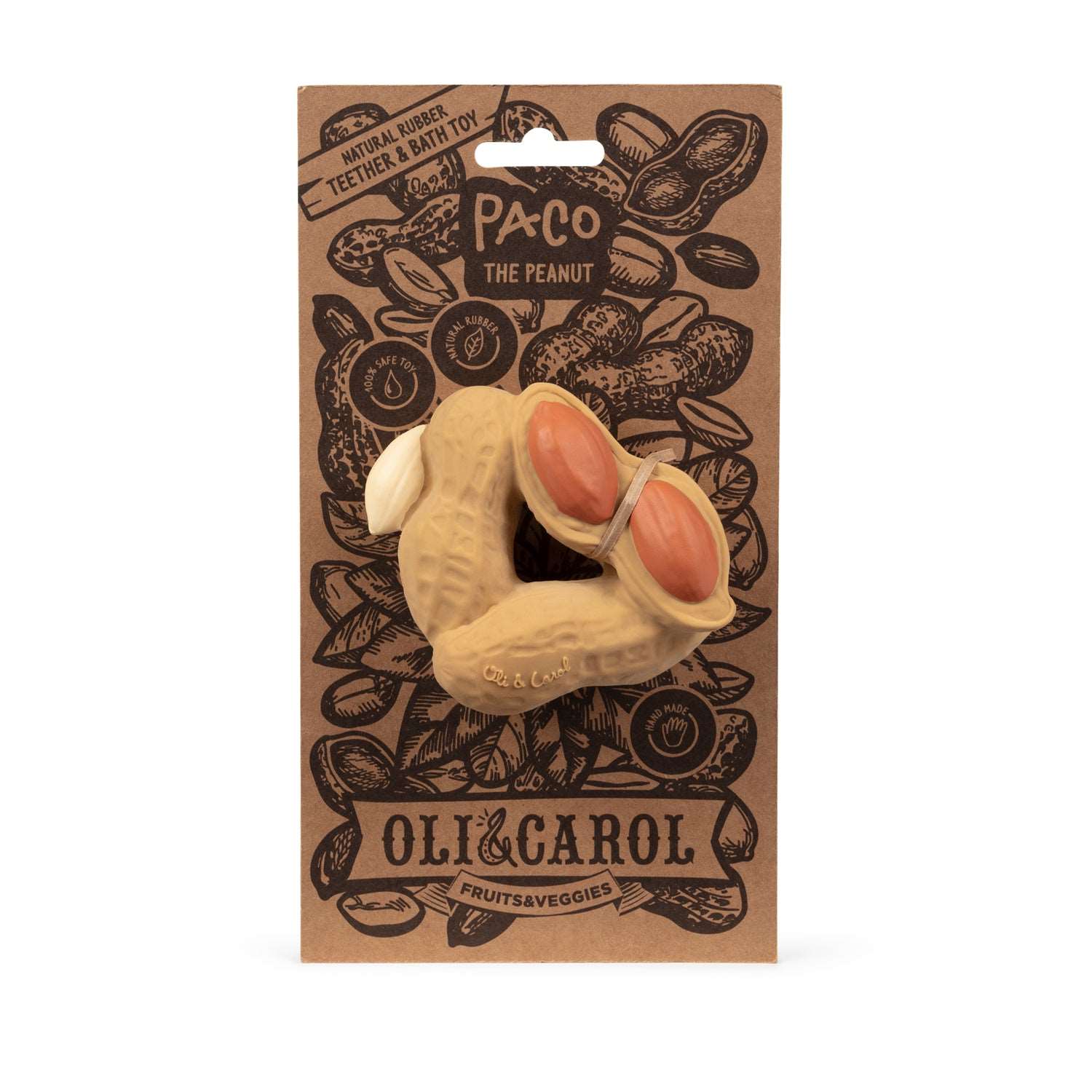 Paco the Peanut Baby Teether - Oli&Carol