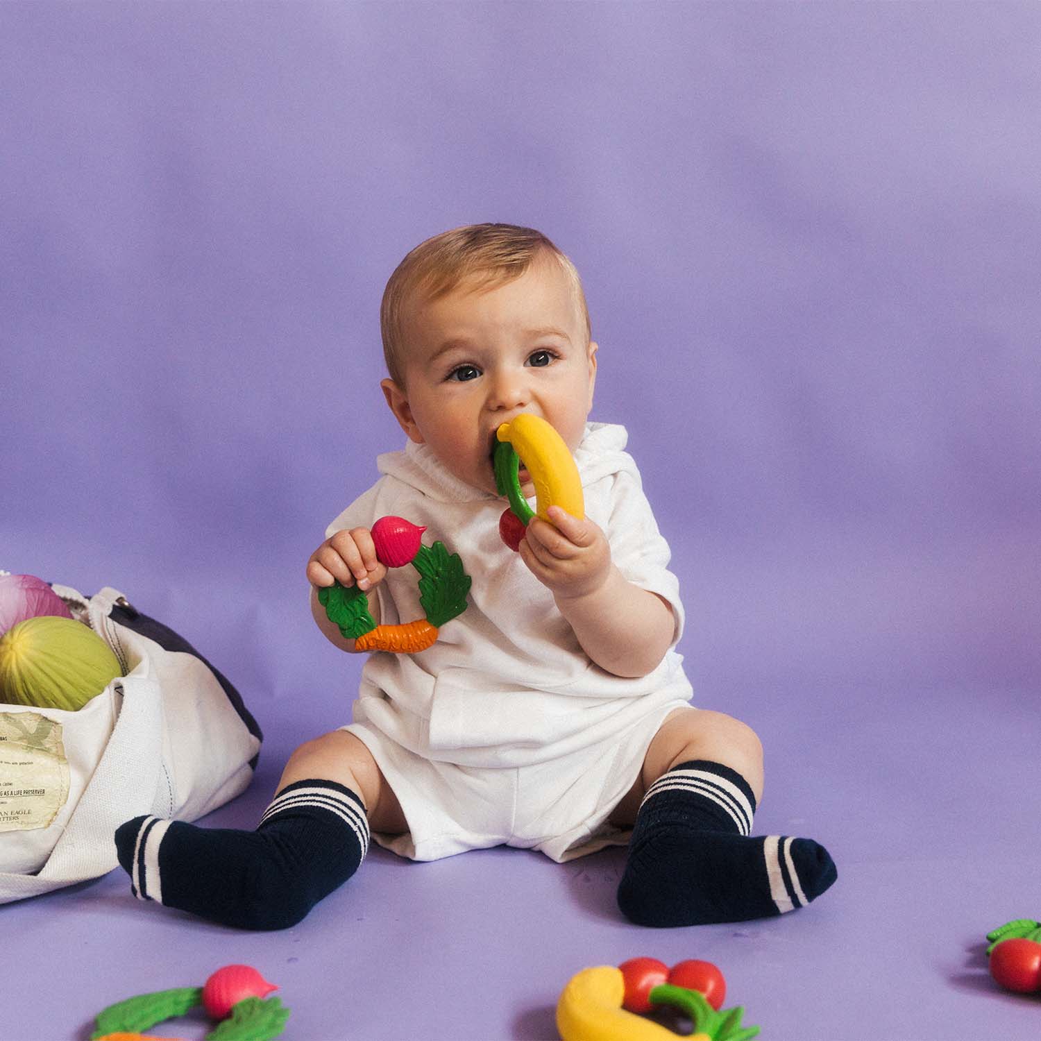 Fruit teething deals toys