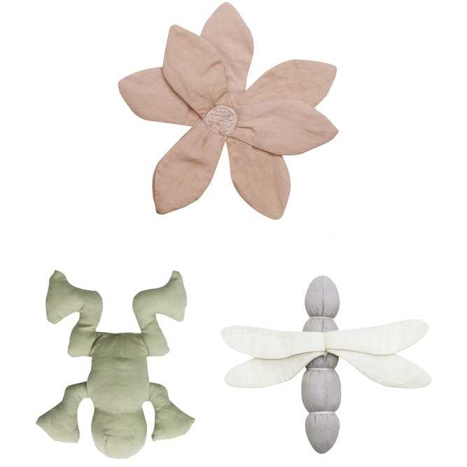 Set of 3 crinkle and rattle baby toys lily pond - Oli&Carol