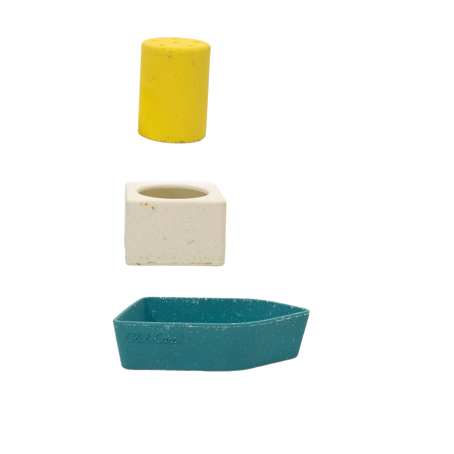 Upcycled Rubber Bath Toy Boat Yellow - Oli&Carol