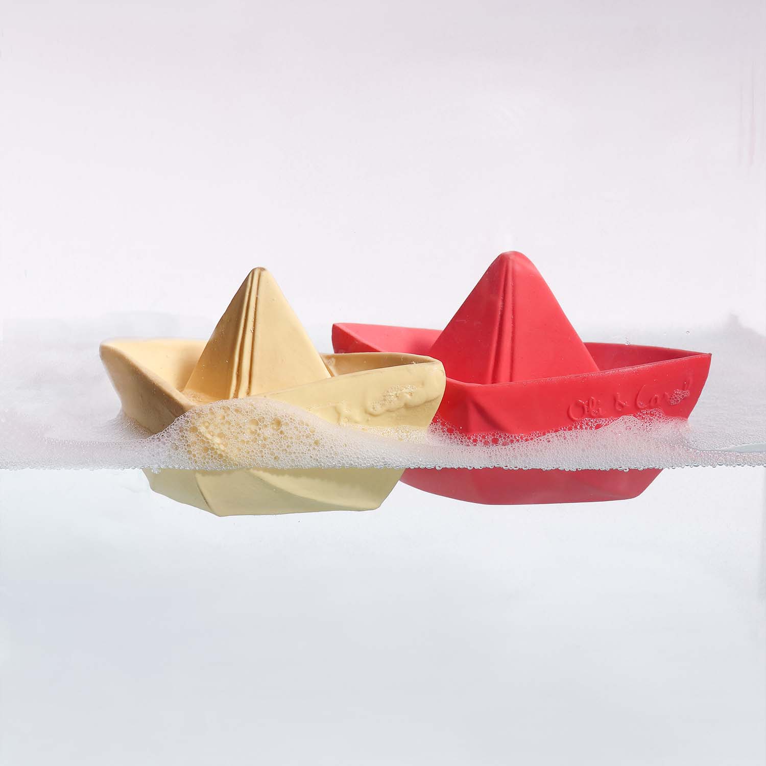 Jouet de Bain Bébé - Oli & Carol - Bâteau Origami Beige – Pépites