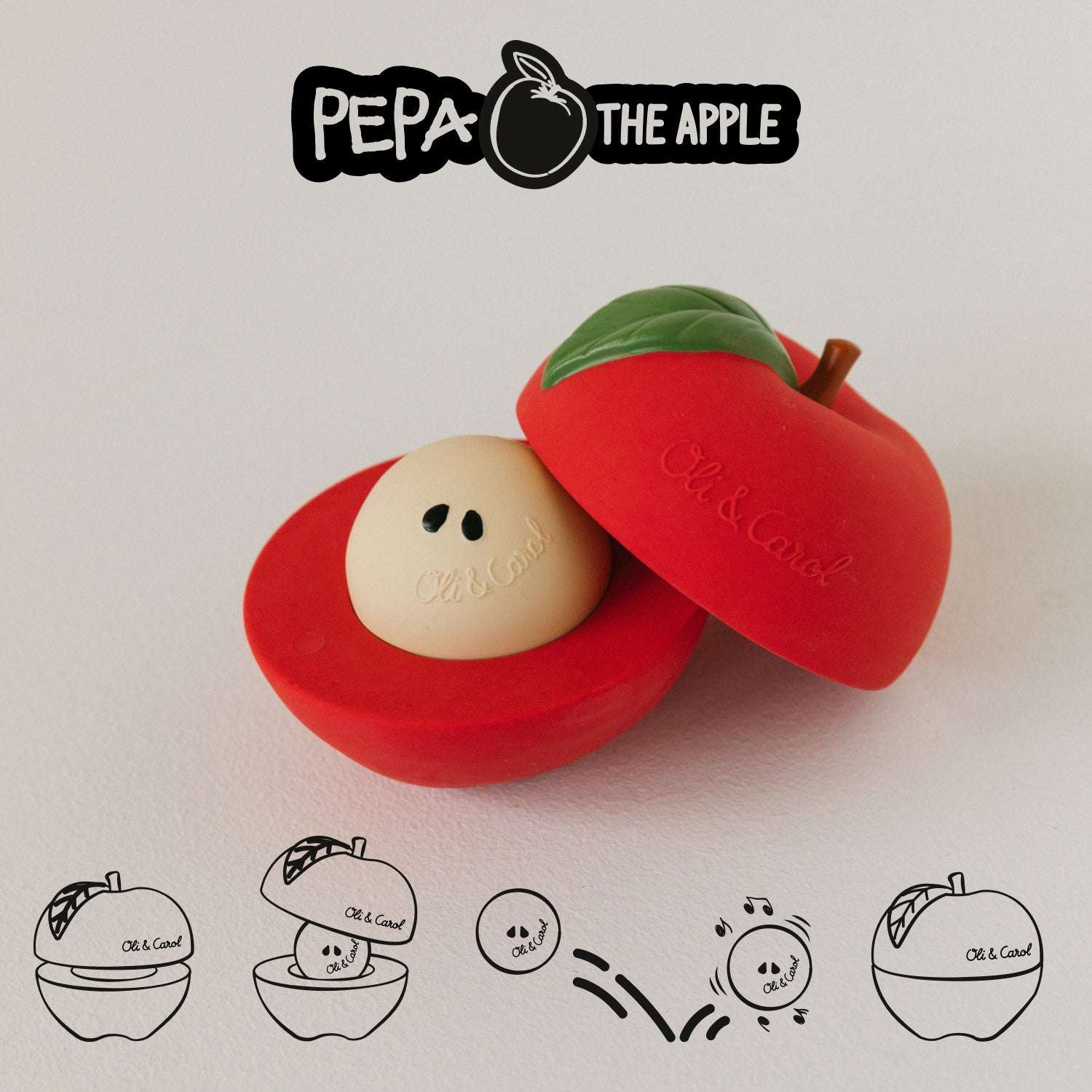 Apple Stacking Toy & Rattle Ball | Oli&Carol
