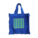 Fabric Handbag Blue Cell