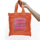 Fabric Handbag Orange Cell