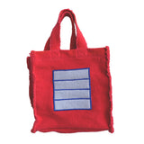 Fabric Handbag Red Cell