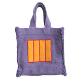 Fabric Handbag Purple Cell