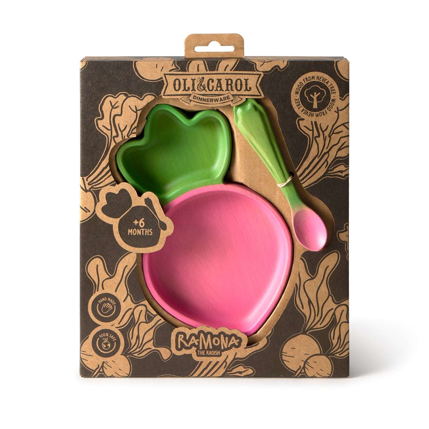 Ramona The Radish Plate & Spoon Set - Oli&Carol