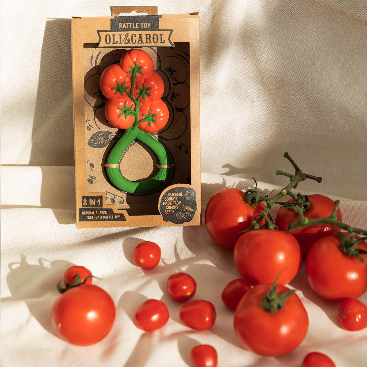 Apple Core Rattle Toy Tomato Rattle Toy | Oli&Carol