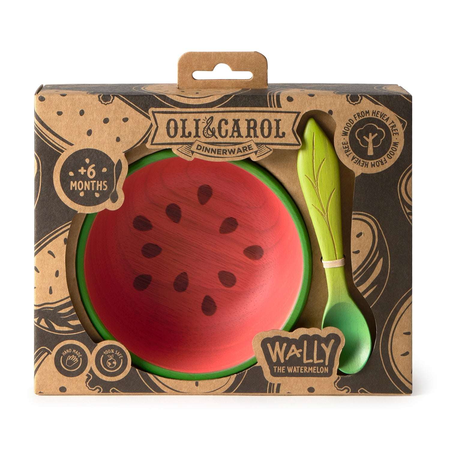 Wally The Watermelon Bowl & Spoon Set - Oli&Carol